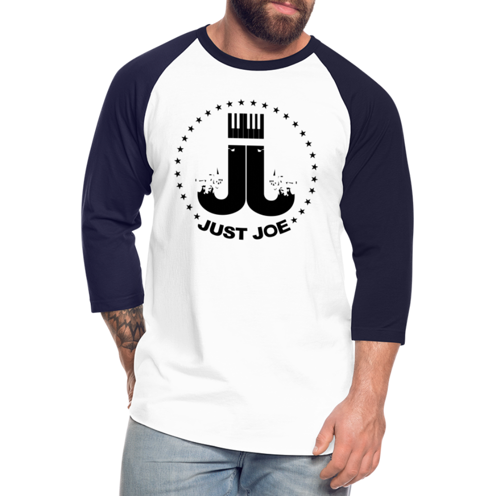 Just Joe Baseball T-Shirt (Black Logo) - white/navy