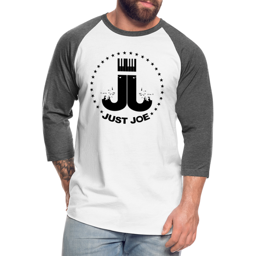 Just Joe Baseball T-Shirt (Black Logo) - white/charcoal