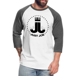 Just Joe Baseball T-Shirt (Black Logo) - white/charcoal