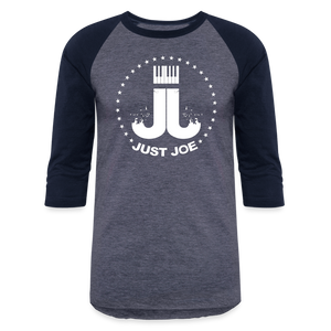 Just Joe Baseball T-Shirt (White Logo) - heather blue/navy