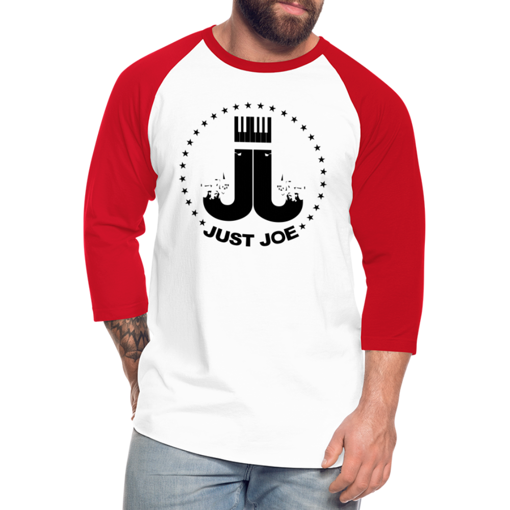 Just Joe Baseball T-Shirt (Black Logo) - white/red