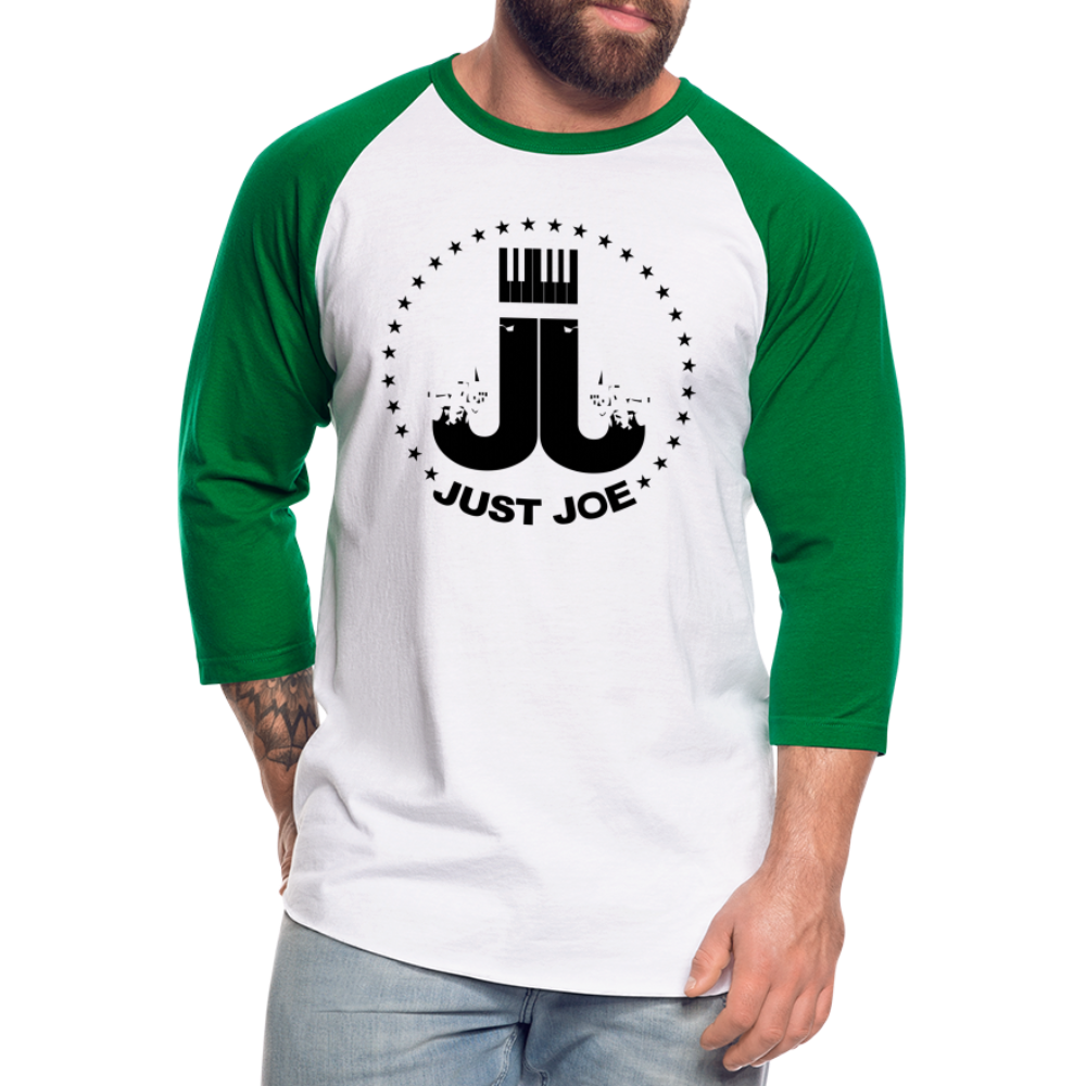 Just Joe Baseball T-Shirt (Black Logo) - white/kelly green