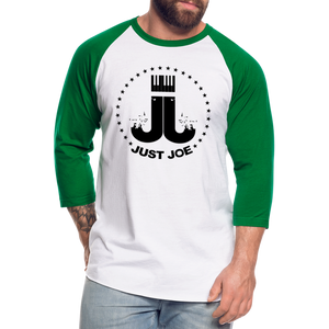 Just Joe Baseball T-Shirt (Black Logo) - white/kelly green