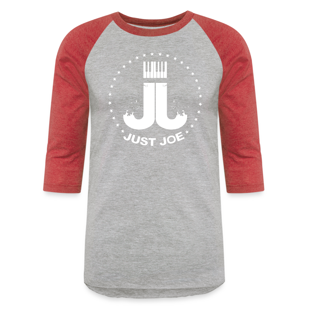 Just Joe Baseball T-Shirt (White Logo) - heather gray/red