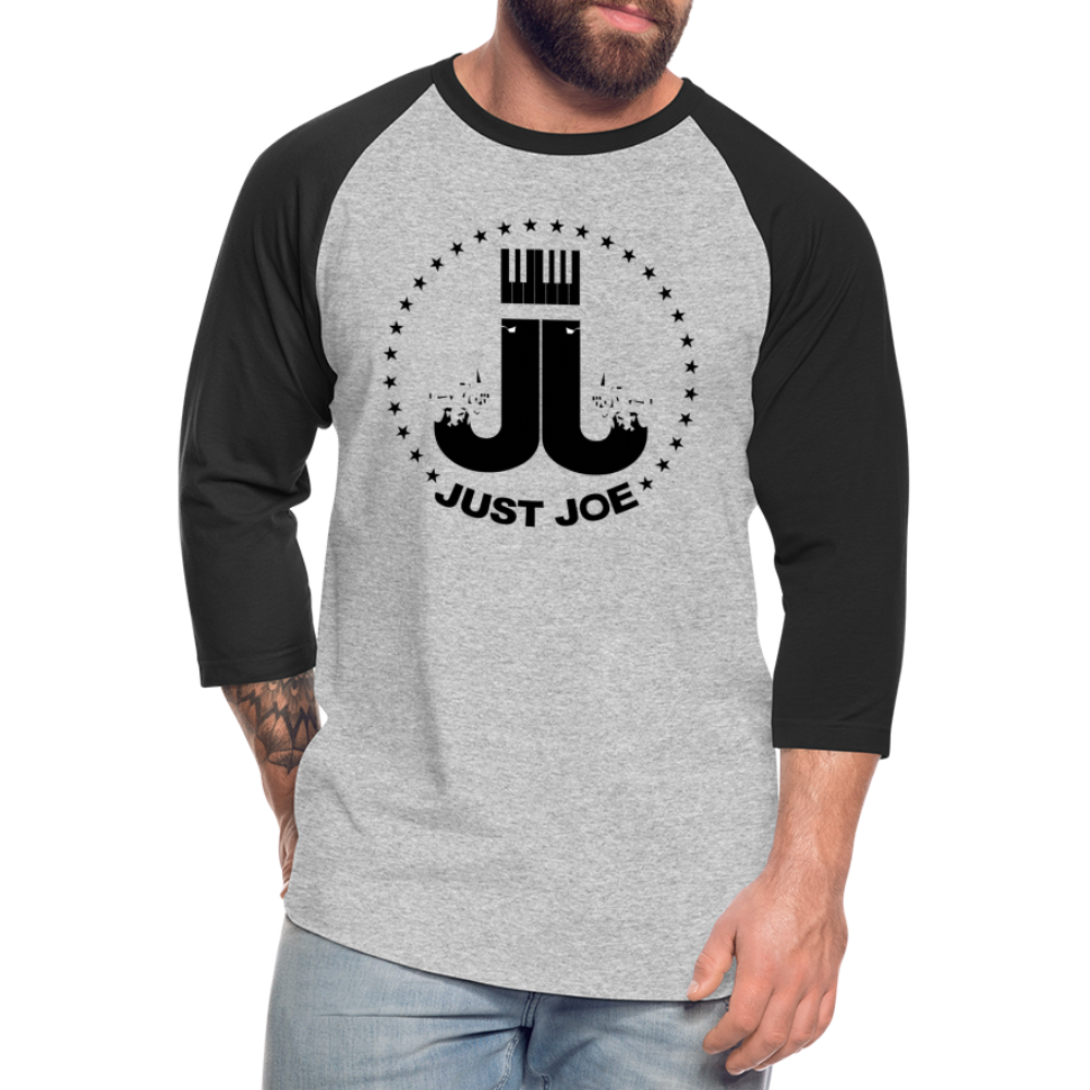 Just Joe Baseball T-Shirt (Black Logo) - heather gray/black