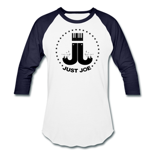 Just Joe Baseball T-Shirt (Black Logo) - white/navy