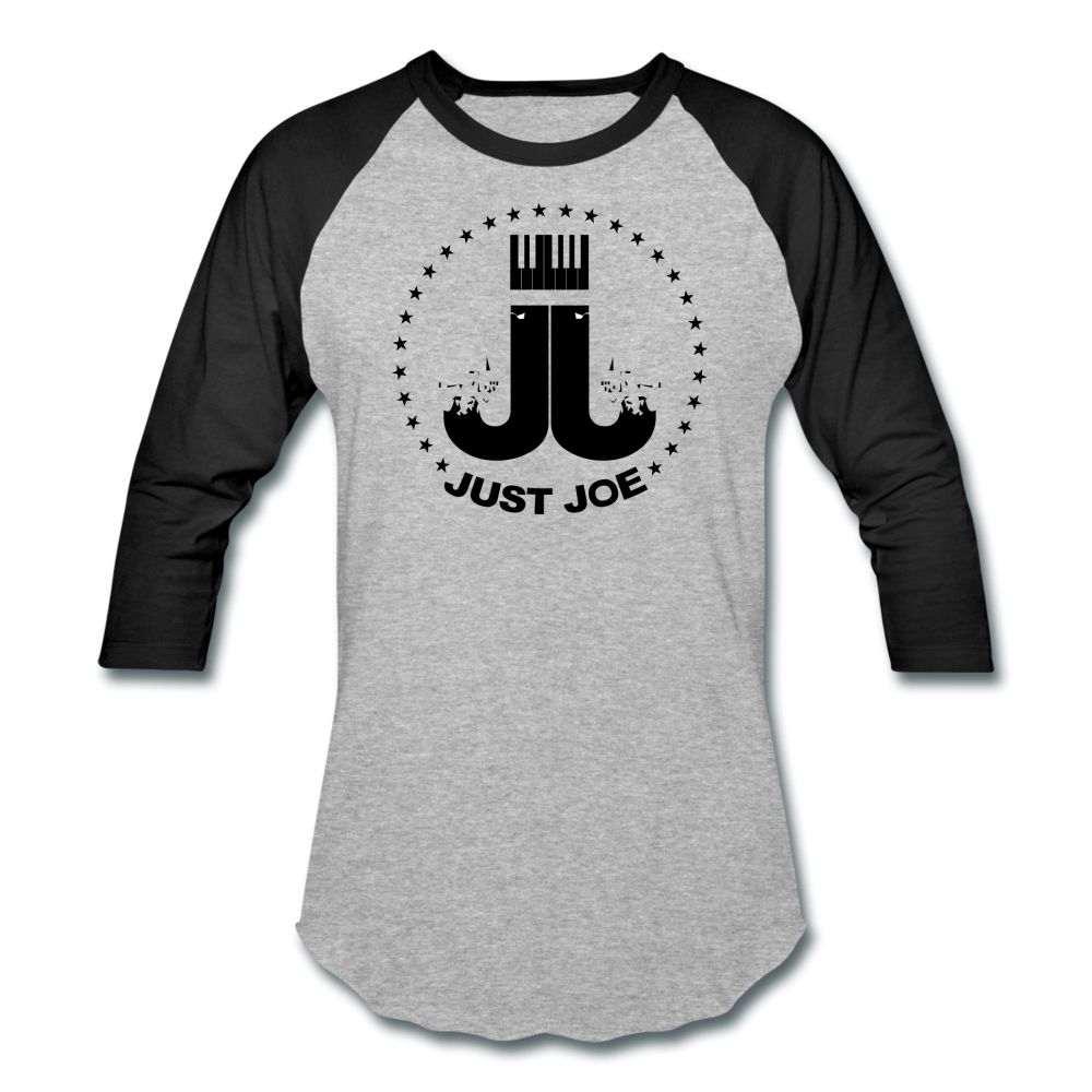 Just Joe Baseball T-Shirt (Black Logo) - heather gray/black