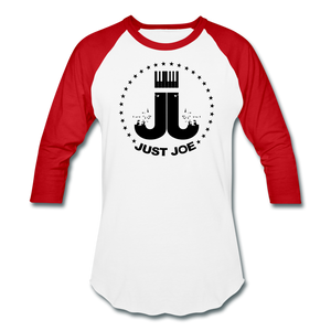 Just Joe Baseball T-Shirt (Black Logo) - white/red