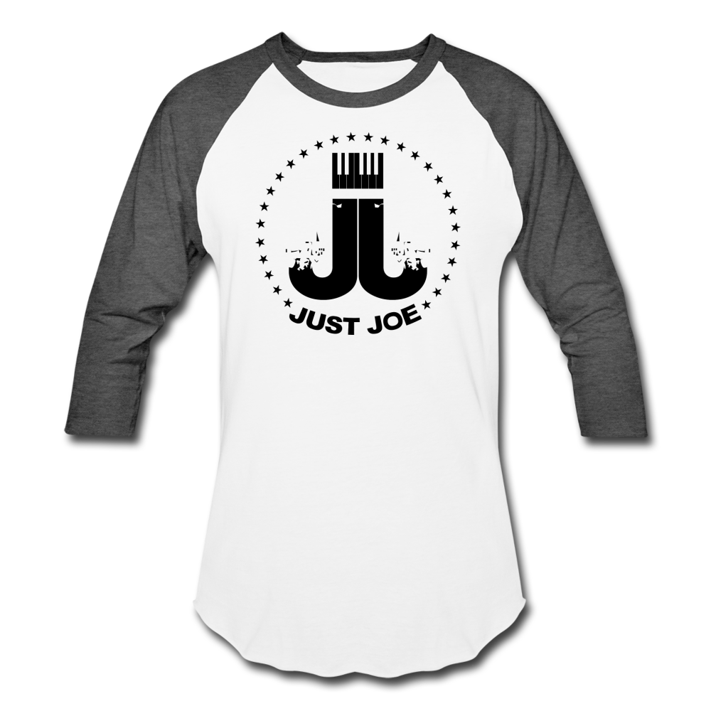 Just Joe Baseball T-Shirt (Black Logo) - white/charcoal
