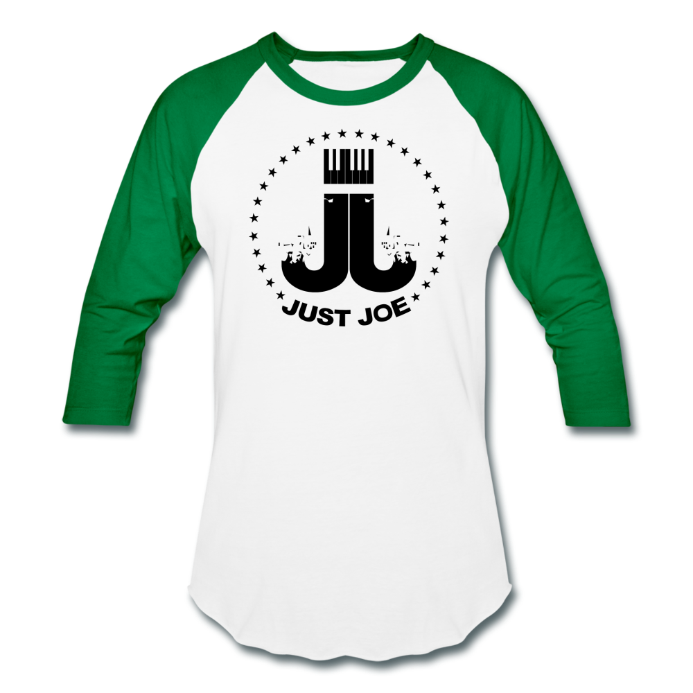 Just Joe Baseball T-Shirt (Black Logo) - white/kelly green