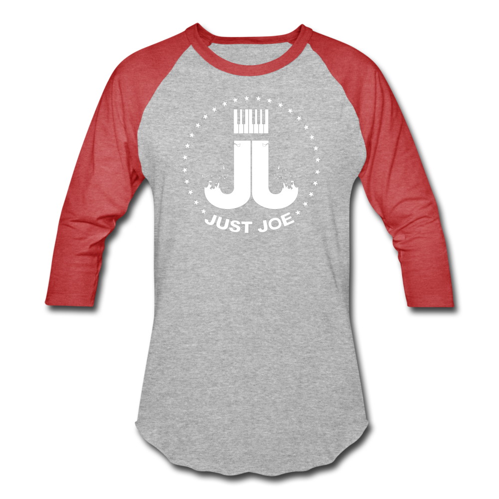 Just Joe Baseball T-Shirt (White Logo) - heather gray/red