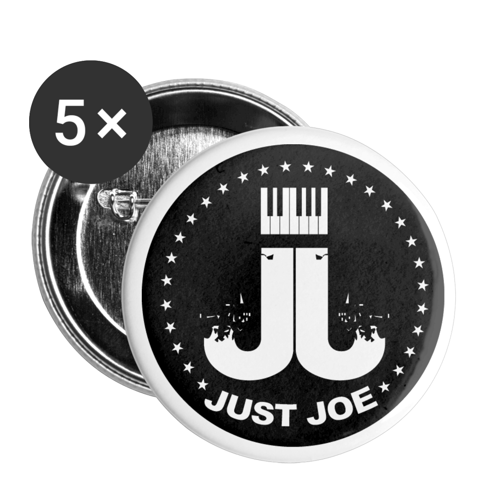 Just Joe Buttons small 1'' (5-pack) - white