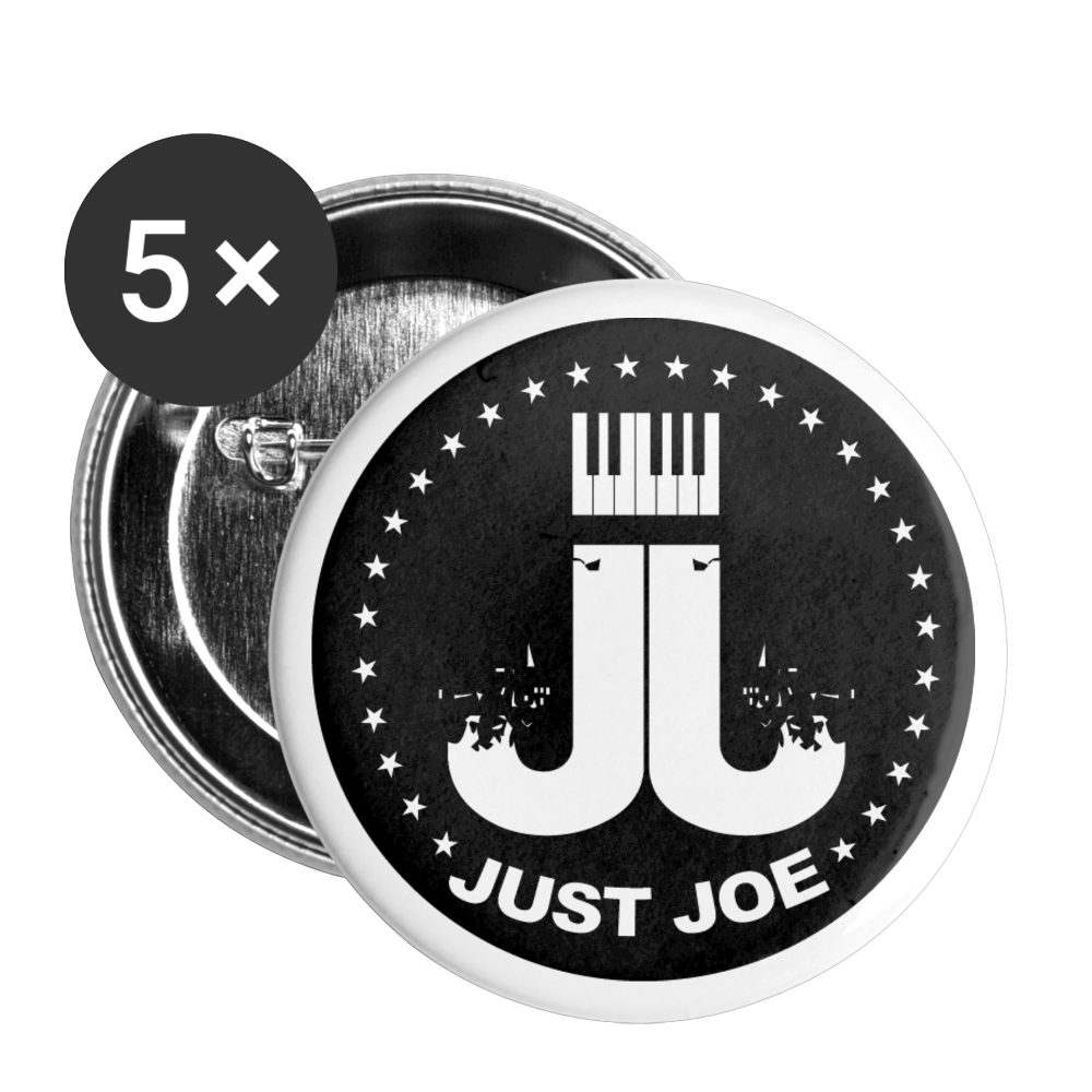 Just Joe Buttons large 2.2'' (5-pack) - white