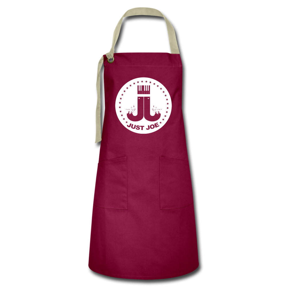 Just Joe Artisan Apron - burgundy/khaki