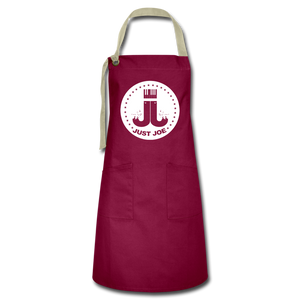 Just Joe Artisan Apron - burgundy/khaki