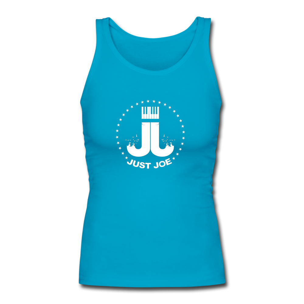 Just Joe Women's Longer Length Fitted Tank - turquoise