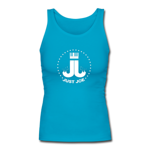 Just Joe Women's Longer Length Fitted Tank - turquoise