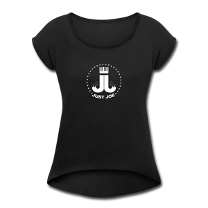 Just Joe Women's Roll Cuff T-Shirt - black