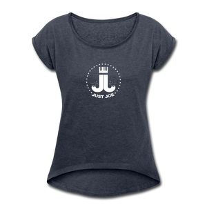 Just Joe Women's Roll Cuff T-Shirt - navy heather
