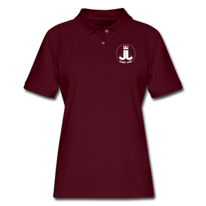 Just Joe Pique Polo Shirt - burgundy