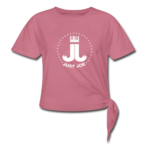 Just Joe Women's Knotted T-Shirt - mauve