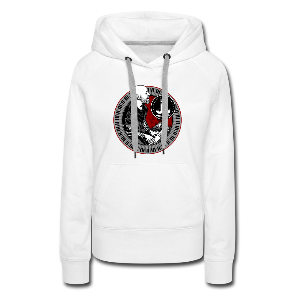 Just Joe Women’s Premium Tour Hoodie - white