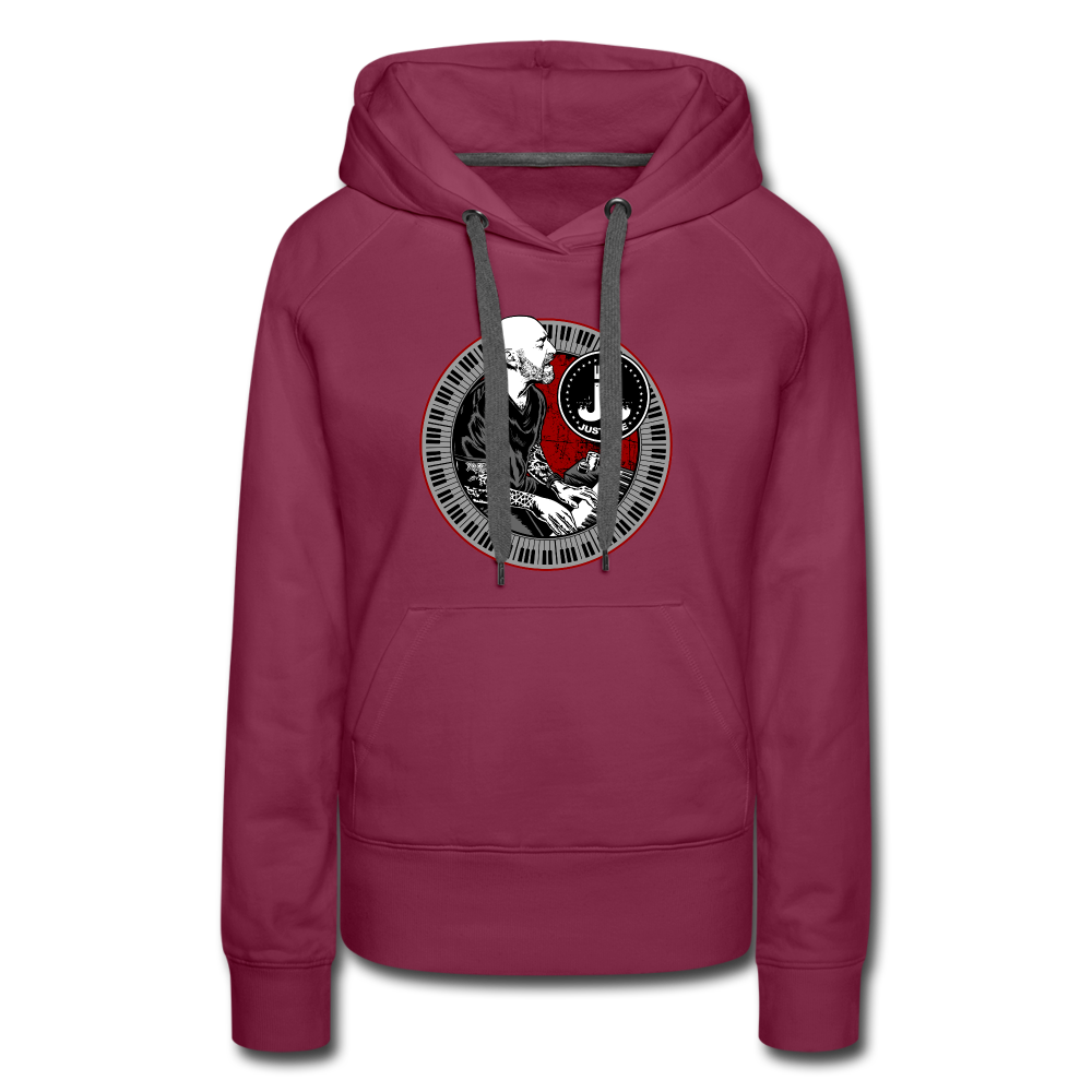 Just Joe Women’s Premium Tour Hoodie - burgundy